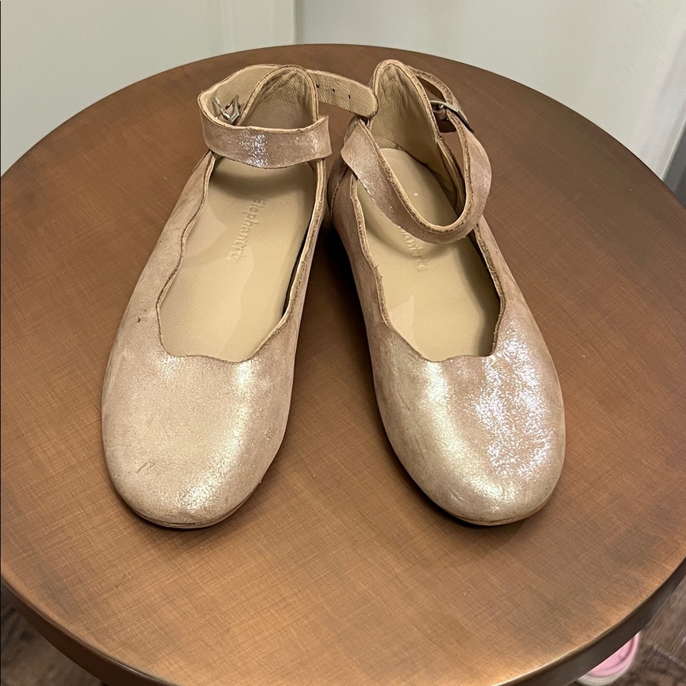Elephantito Kids' Shimmering Gold Dress Shoes